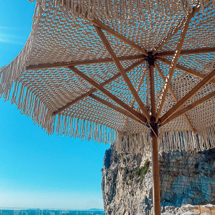 Outdoor Leisure Products Solution Provider | IgerEnjoy's 2.5m Boho Macrame Umbrella